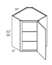 Wall Diagonal Cabinet 24"W 30"H