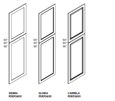 Pantry-Decorative End Panel 24"W 84"H Face