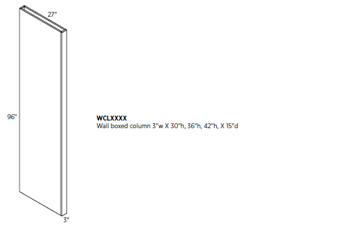 Wall Boxed Column 3"W 96"H