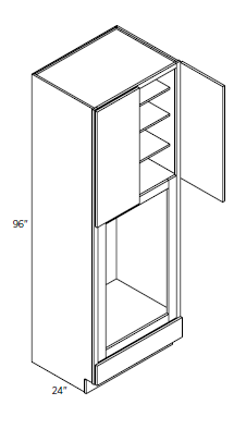 Double Oven/Microwave Cabinet 33"W 96"H