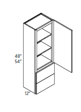 Wall 2 Drawers Cabinet 18"W 54"H