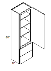 Wall 2 Drawers Cabinet 18"W 60"H