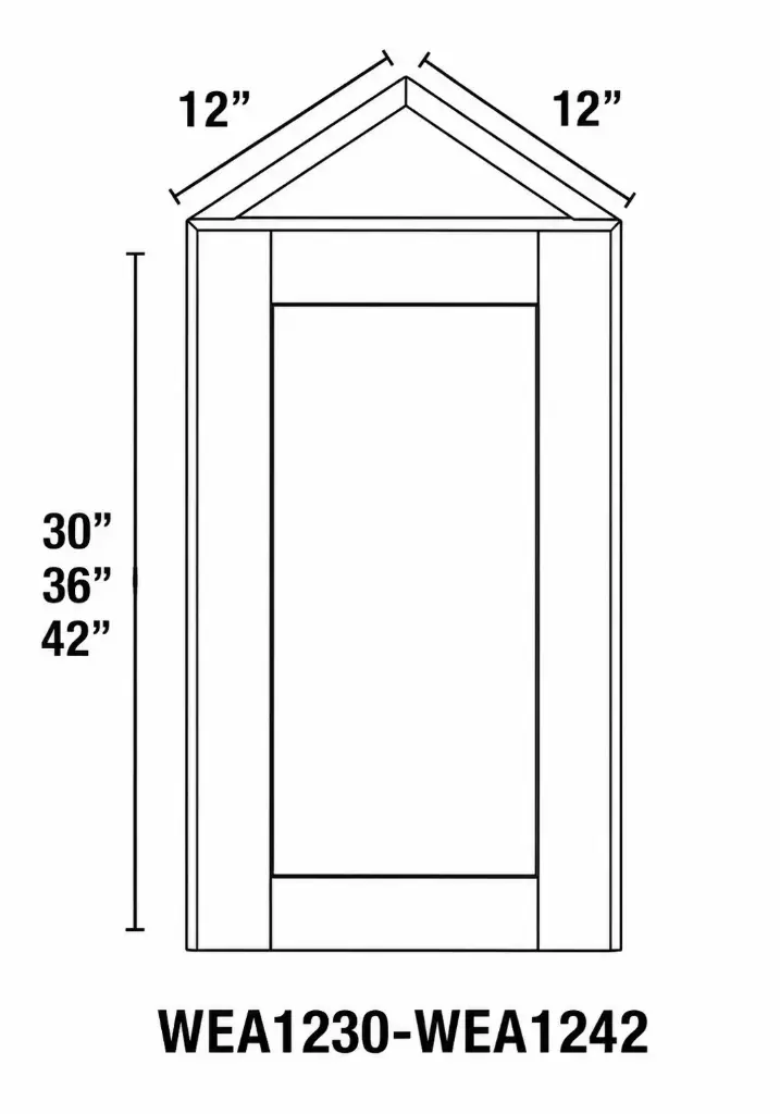 Wall Angle Cabinet 12"W 30"H