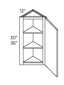 Wall Angle Cabinet 12"W 30"H