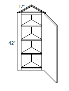 Wall Angle Cabinet 12"W 42"H