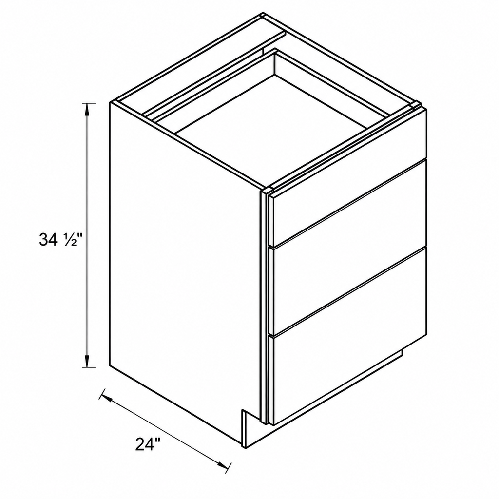 3 Drawer Base Cabinet 12"
