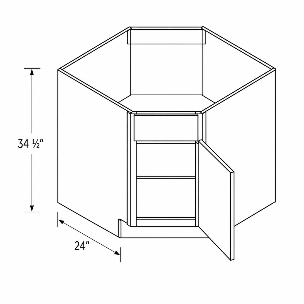 Sink Base Diagonal Cabinet 36"