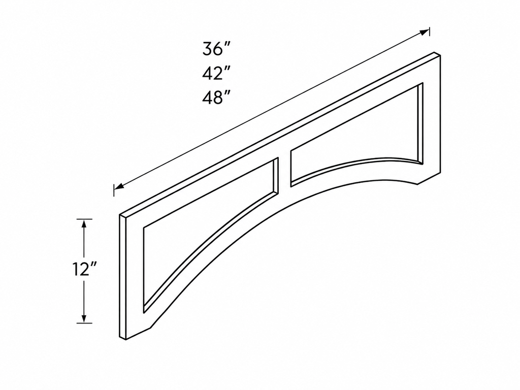 Valance 48"W 12"H